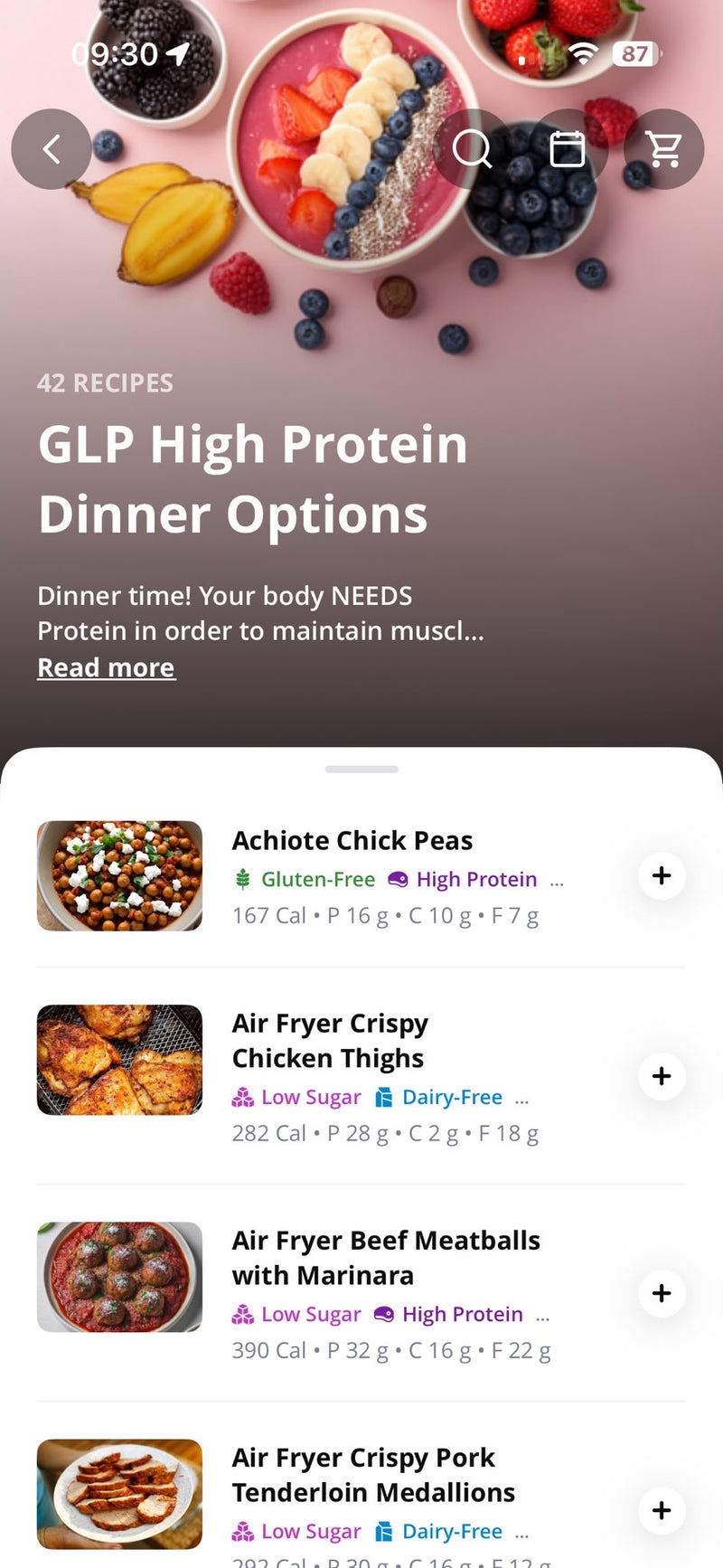 GLP High Protein Dinner Options